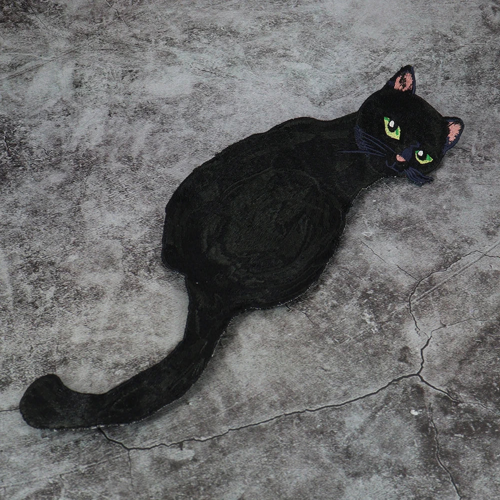 Embroidered Animal Patches Fox Black Cat Fish DIY Sew Craft