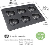 Mushroom Shape Cake Pan 6-Cavity Non-stick Heavy Carbon Steel Cookies Jelly Molds Chocolate Madeleine Pastry Molds Baking Supplies