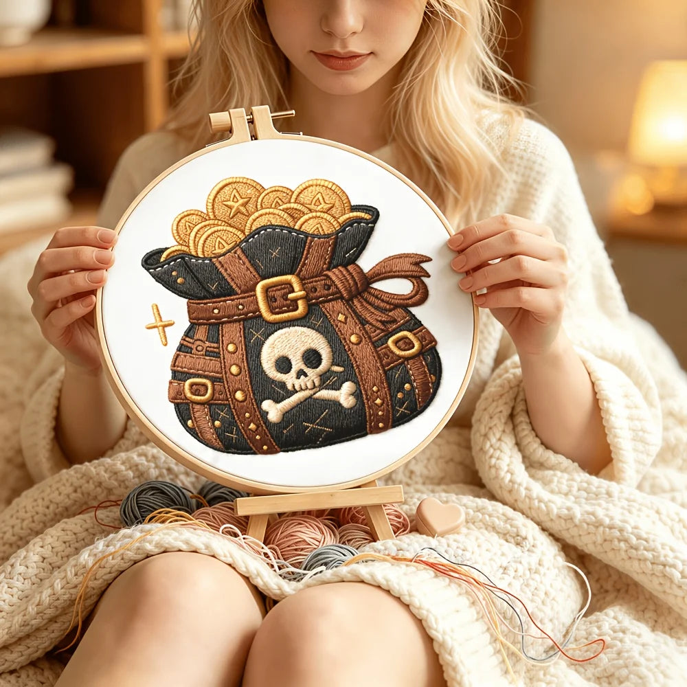 Pirate's Treasure DIY Embroidery Kit for Beginners