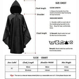 Medieval Short Velvet Witch Wizards Hooded Cloak