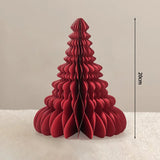 Christmas Paper Honeycomb Decorations Ball Folding Christmas Tree Table 3D Ornaments