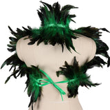 Feather Shoulder Epaulettes Festival Rave Wear