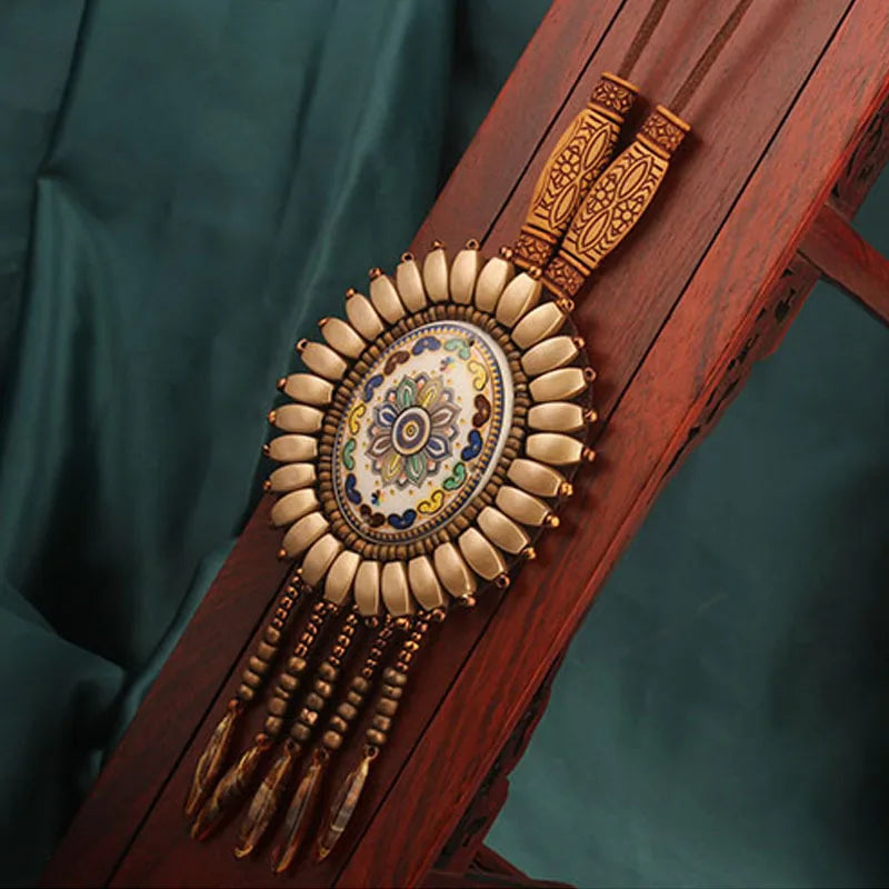 Handmade Beaded Leather Boho Necklaces