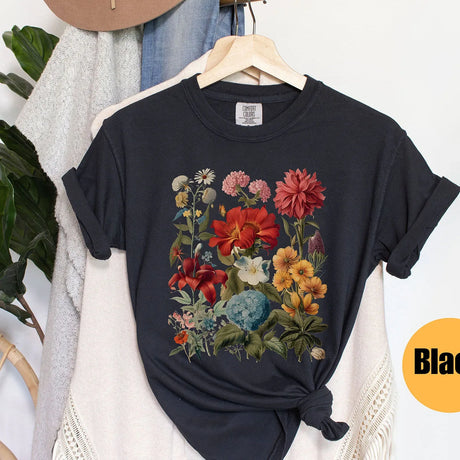Wildflowers Cottagecore T-Shirt Cotton Tee Shirt