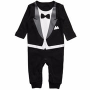 Baby Boy Gentleman Tuxedo Romper Cotton Clothes Newborn One-Piece Outfit Party Suit