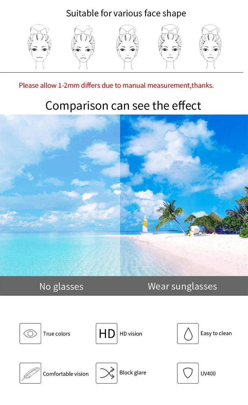 Butterscotch Oversized Sunglasses UV400