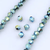 3/4/6mm Rainbow Austria Bicone Crystal Beads AB Colour Faceted Glass Beads for DIY Jewellery Making