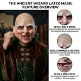 Bald Old Man Mask Full Head Latex Scary Grandpa Halloween Horror Party Cosplay Costume Prop