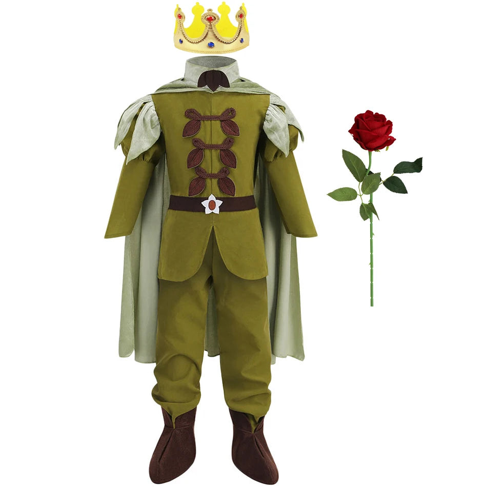Frog Prince Naveen Boy Costume Tiana Cosplay