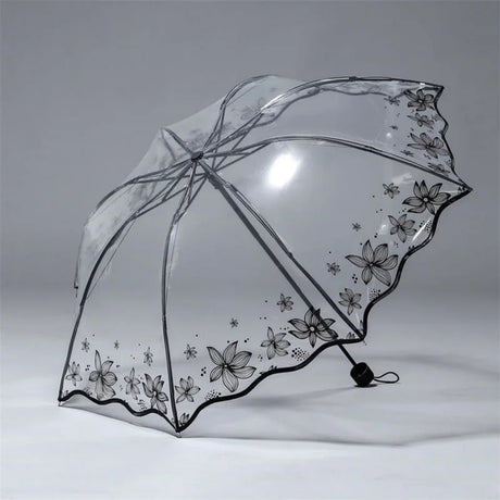 Forest Silhouette Transparent Umbrella PVC Umbrella