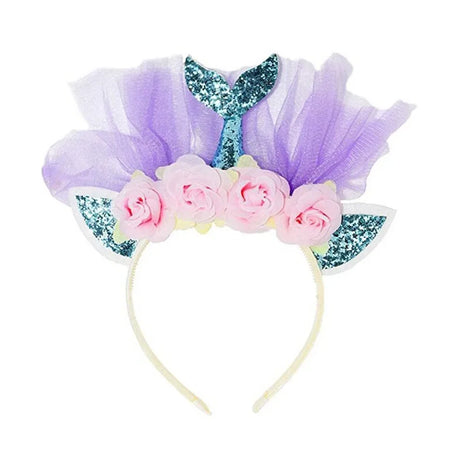 Mermaid Accessories Gloves Wand Crown Jewellery Set Wig Necklace Braid Cosplay Halloween Birthday Party