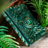 Green Dragon A4 Binder Loose-Leaf Notebook Embossed Hard Resin Sculpted 3D Book