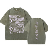 Vintage Washed Midnight Margaritas Cotton T-Shirt Practical Magic Tee