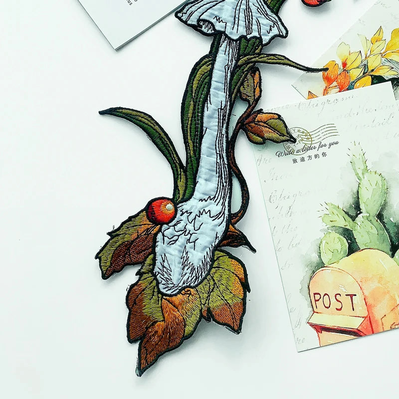 Mushroom Embroidery Appliqué Sew On Patch