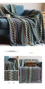 Boho Zig Zag Mexico Baja Blankets