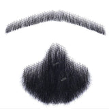 Invisible Fake Mustache Beard Trimmable Theatrical Facial Hair for Men