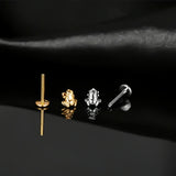 1PCS Titanium Tiny Frog Helix Earring Lobe Cartilage Stud Labret Lip Piercing Jewellery