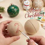 DIY Paintable Papier-mâché Balls Xmas Tree Hanging Ornaments Blank Fillable Paper Sphere