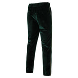 Plush Velvet Suit Two-piece Mens Party Suits Double Breasted Tuxedo Blazers & Pants