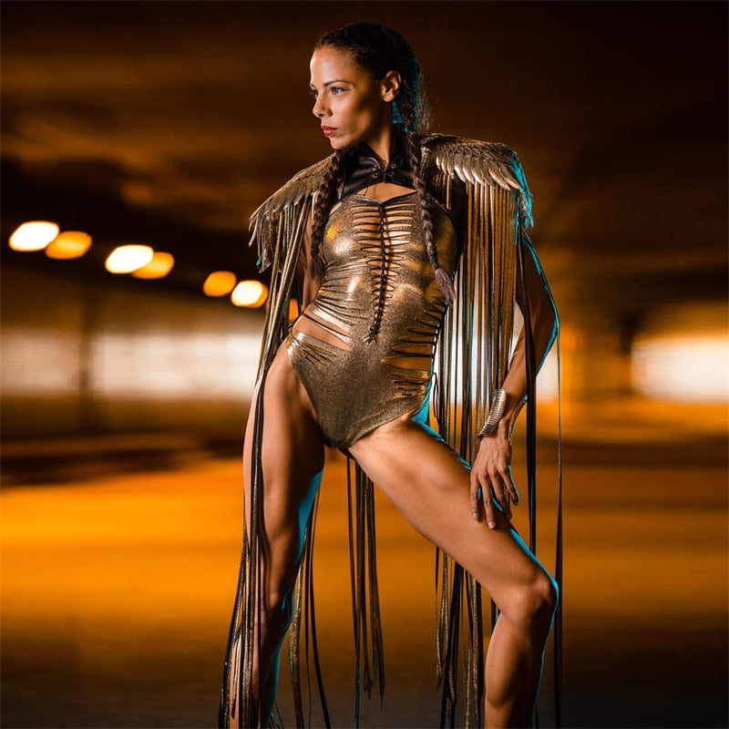 Lassiter's Sequins Long Tassel Wings Unisex Party Cape