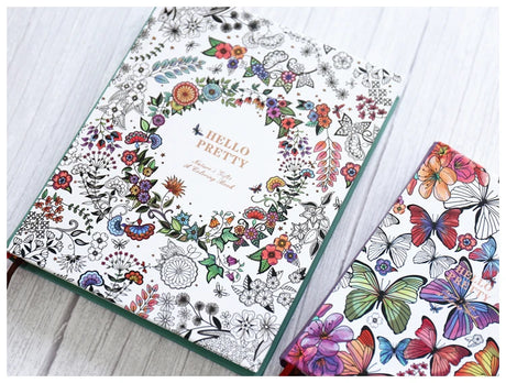 Colouring Notebooks Hardcover Art Journal 148 Sheets Illustrated Diary