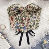 Meadow Weaver's Boned Floral Underwired Corset