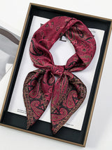 Paisley Print Scarf Square Bandana Neckerchief Hair Ribbon Headband Hair Accessories