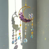Sun Catcher Moon Crystal Rainbow Prism Garden Home Decor