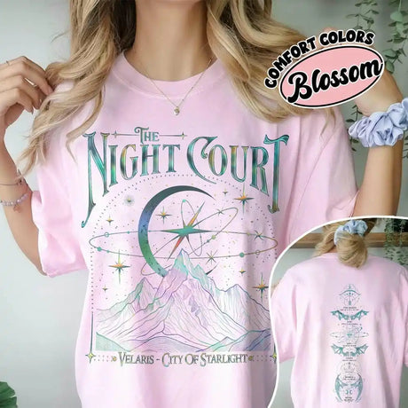 Velaris The Night Court Acotar 2 Sided T-Shirt Court Of Dreams Book Lovers Tee