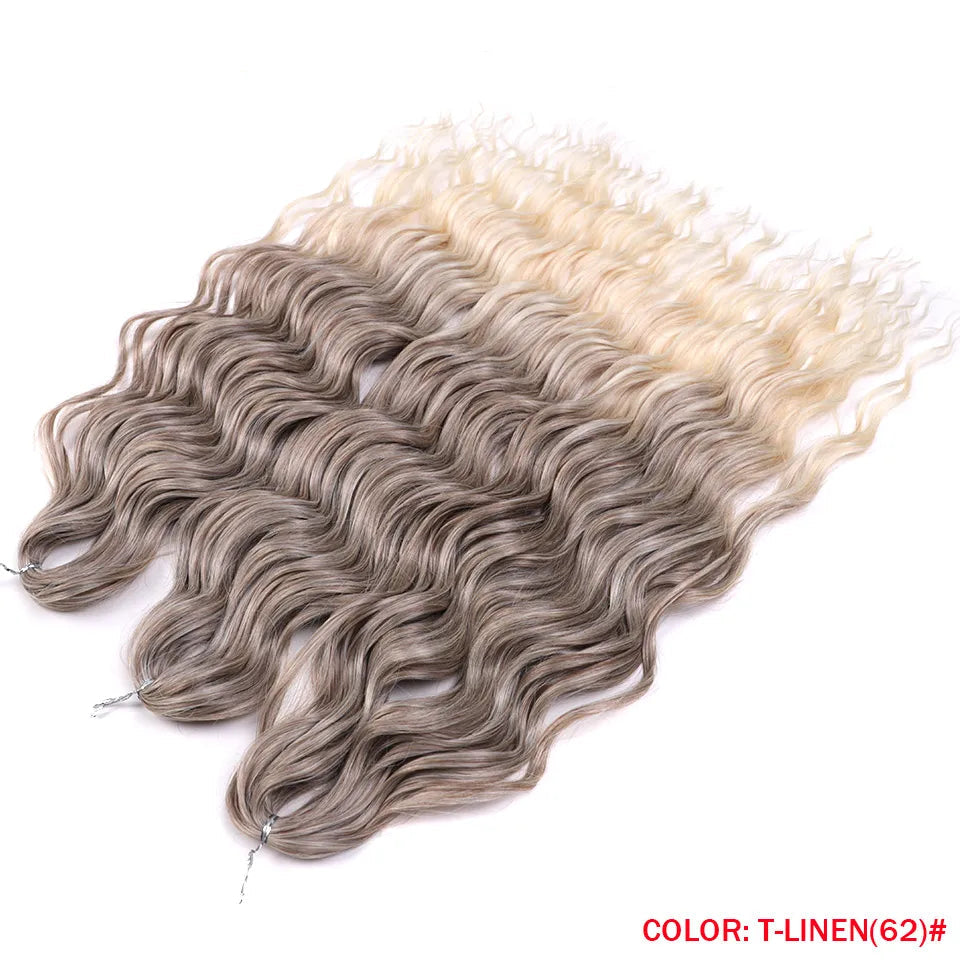 Ombre Rainbow 24 Inch Synthetic Hair Wave Braiding Hair Extensions
