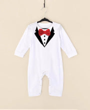 Baby Boy Gentleman Tuxedo Romper Cotton Clothes Newborn One-Piece Outfit Party Suit