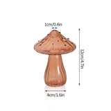 Mushroom Glass Vase Plant Hydroponic Terrarium Vase