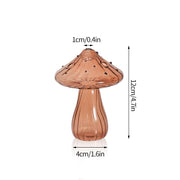 Mushroom Glass Vase Plant Hydroponic Terrarium Vase