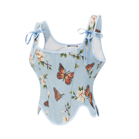 Maiden Fiora's Vintage Floral Overbust Corsets