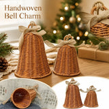 Rattan Bell Hanging Ornament Woven Pendant Christmas Decoration