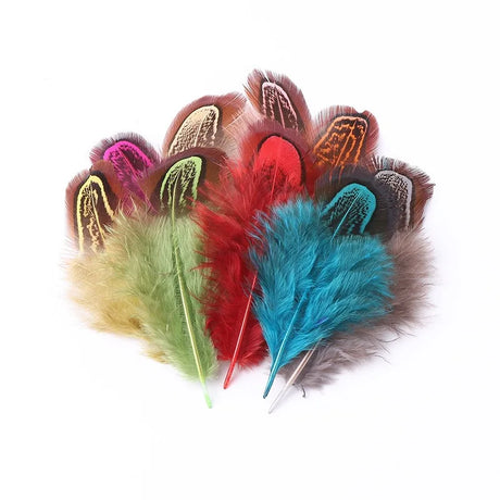 100Pcs Pheasant Chicken Feathers for DIY Crafts