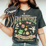Epic Universe Unisex Tee Cotton T-Shirt Fantasy Family Theme Park Trip Orlando Park