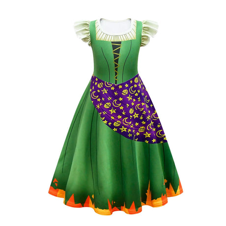 Hocus Pocus 2 Halloween Costume Child Sanderson Sisters Party Dresses Winifred Witch Costumes Children
