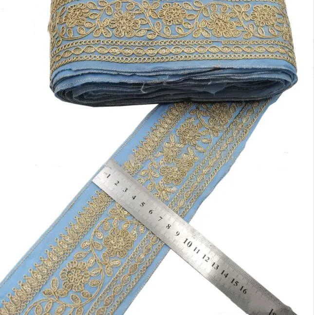 1 Yards Embroidered Rose Lace Trim Jacquard Ribbon DIY Craft Making Sewing Supplies