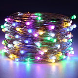 1m-30m Copper Wire LED String Light 8 Colours Fairy Lights Battery Powered