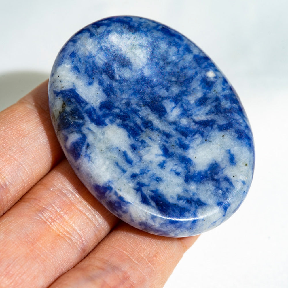 Thumb Pad Worry Stones Crystal Healing Seven Chakra Stones