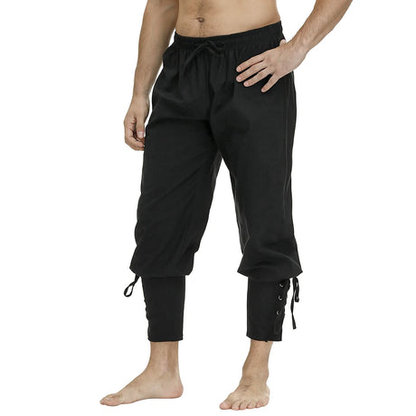Medieval Pants Viking Costume Pirate Trousers Lace Up Renaissance LARP Cosplay