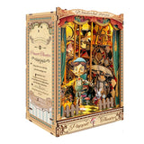 Puppet Theatre DIY Wooden Book Nook Miniatures Kits Bookshelf Decor Crafts
