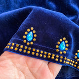 Royal Peacock Velvet Dress