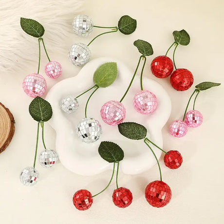 Cherry Disco Mirror Balls Home Decor