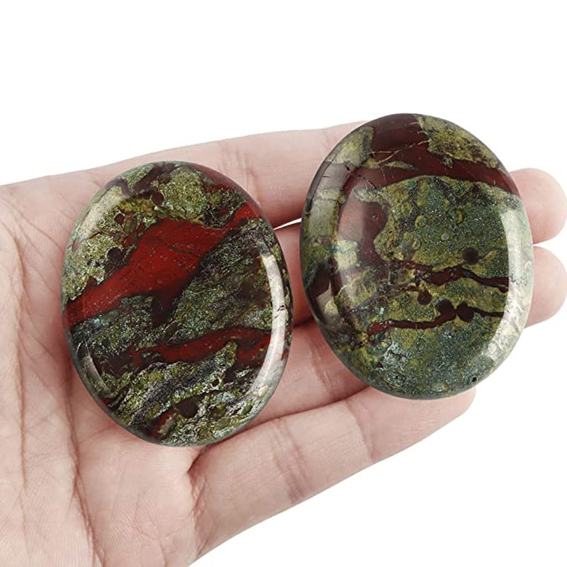 Thumb Pad Worry Stones Crystal Healing Seven Chakra Stones