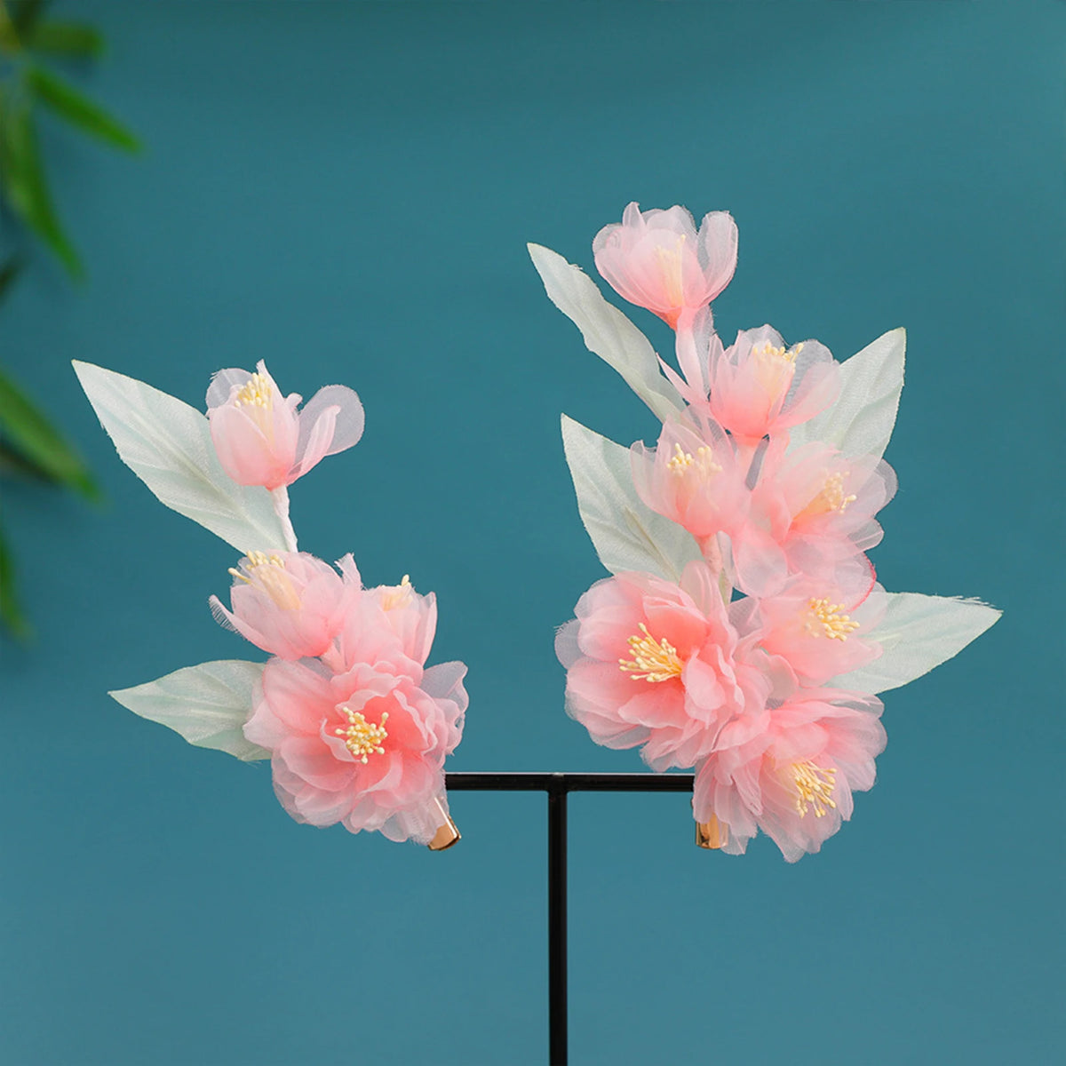 Silk Peony Hair Clip 1/2pcs Flower Hairpins Handmade Bridal Hair Accessories