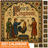 2027 Weird Kingdom Medieval Wall Calendar 12 Months Wall Hanging Calendar