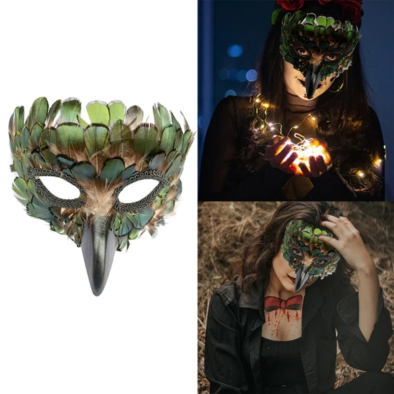 Peacock Mask Masquerade Half Face Mask Carnivale Costume Mask