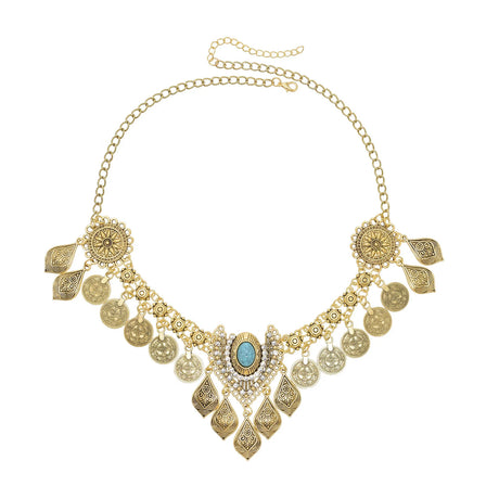 Kazakh Forehead Chain Silver Tassel Headband